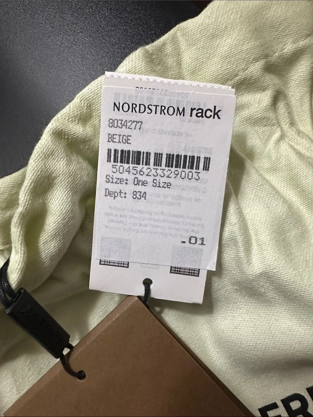 Burberry Beige and Black Vintage Check Headband